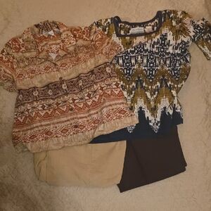 Lot of 4 Pieces Alfred Dunner, 2 Tops, 2 Pants, 4 Different Looks!